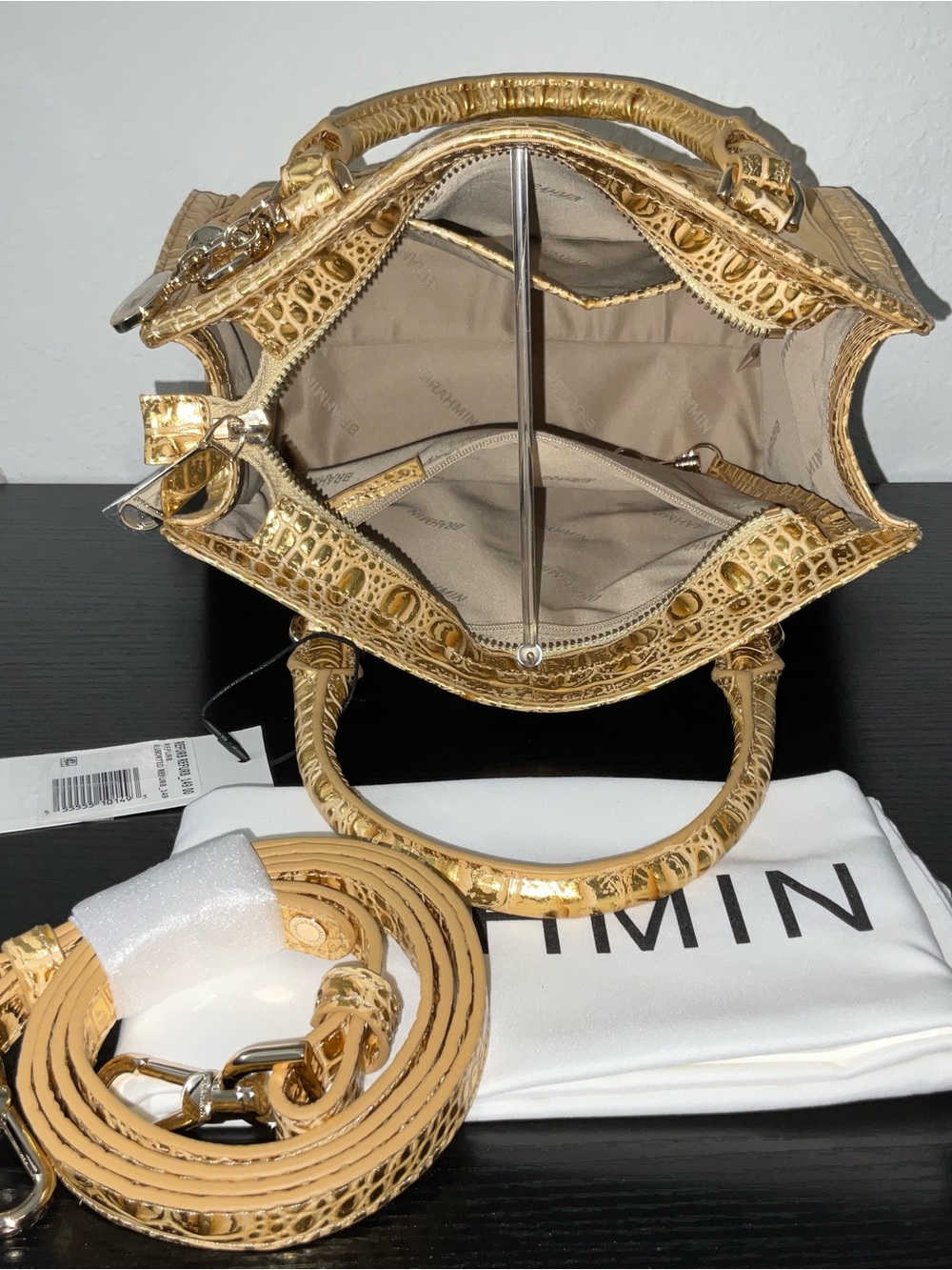 Brahmin Cami GOLD PEYSON Satchel Crossbody Shoulder W/Appliqué Star - Picture 11 of 11